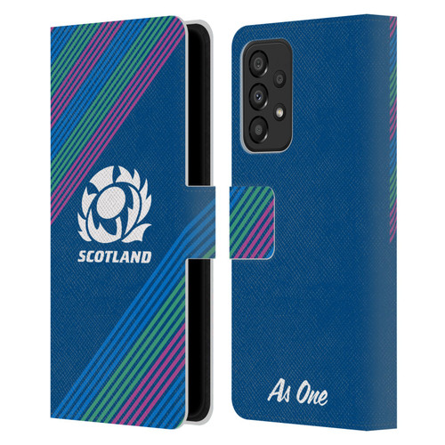 Scotland Rugby Graphics Stripes Leather Book Wallet Case Cover For Samsung Galaxy A33 5G (2022)