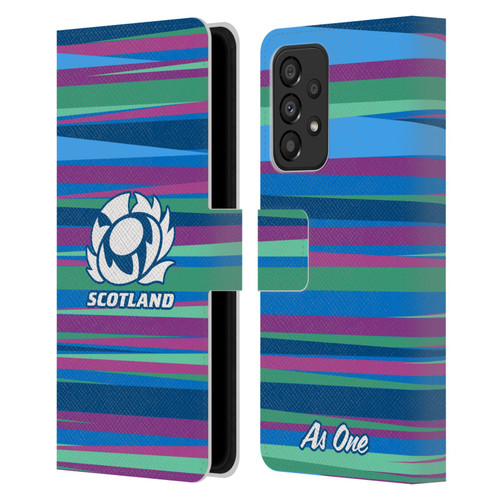 Scotland Rugby Graphics Training Pattern Leather Book Wallet Case Cover For Samsung Galaxy A33 5G (2022)
