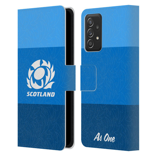 Scotland Rugby Graphics Stripes Pattern Leather Book Wallet Case Cover For Samsung Galaxy A52 / A52s / 5G (2021)