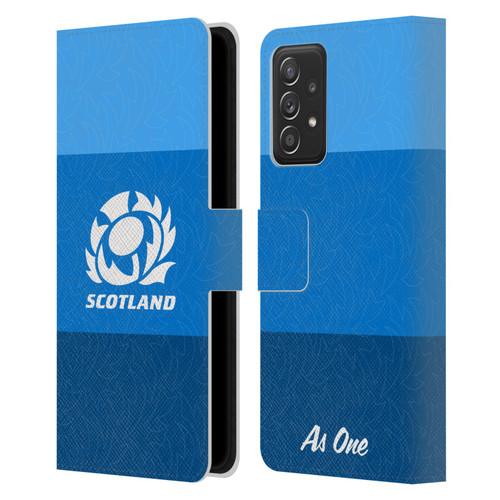 Scotland Rugby Graphics Stripes Pattern Leather Book Wallet Case Cover For Samsung Galaxy A53 5G (2022)
