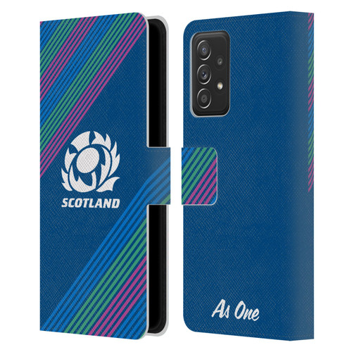 Scotland Rugby Graphics Stripes Leather Book Wallet Case Cover For Samsung Galaxy A53 5G (2022)