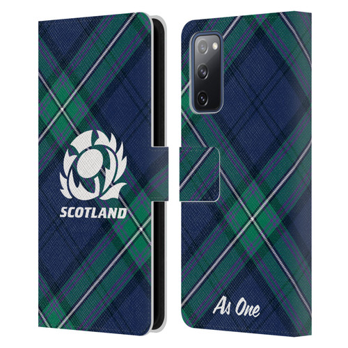 Scotland Rugby Graphics Tartan Oversized Leather Book Wallet Case Cover For Samsung Galaxy S20 FE / 5G