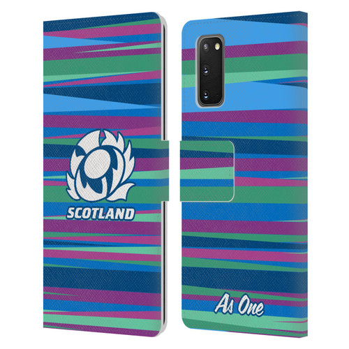 Scotland Rugby Graphics Training Pattern Leather Book Wallet Case Cover For Samsung Galaxy S20 / S20 5G
