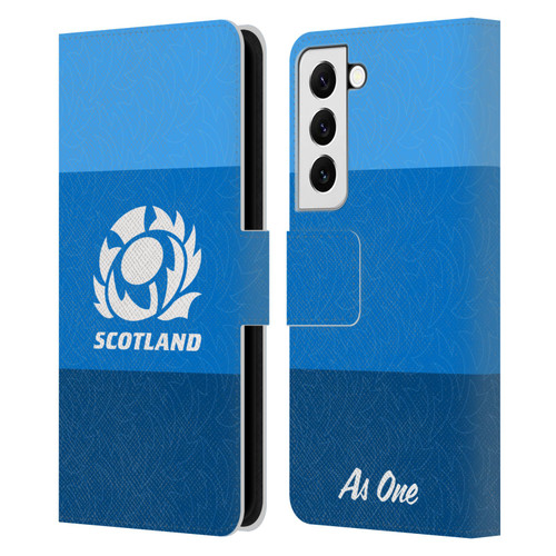 Scotland Rugby Graphics Stripes Pattern Leather Book Wallet Case Cover For Samsung Galaxy S22 5G