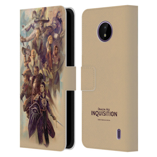 EA Bioware Dragon Age Inquisition Graphics Companions And Advisors Leather Book Wallet Case Cover For Nokia C10 / C20