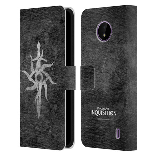 EA Bioware Dragon Age Inquisition Graphics Distressed Symbol Leather Book Wallet Case Cover For Nokia C10 / C20