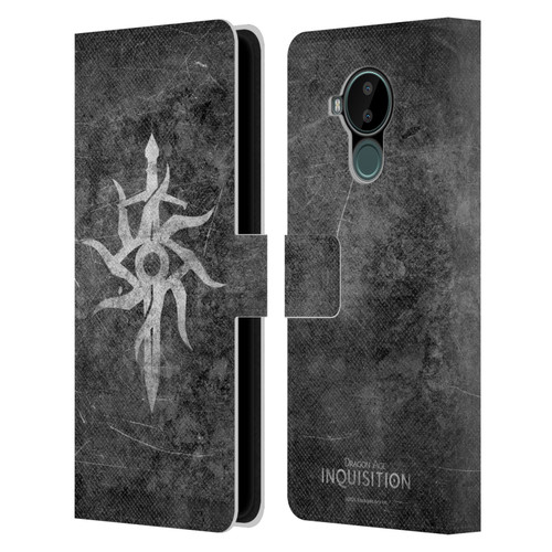EA Bioware Dragon Age Inquisition Graphics Distressed Symbol Leather Book Wallet Case Cover For Nokia C30