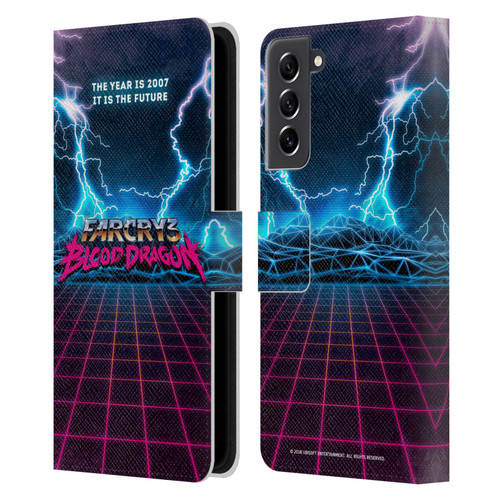 Far Cry 3 Blood Dragon Key Art Logo Leather Book Wallet Case Cover For Samsung Galaxy S21 FE 5G