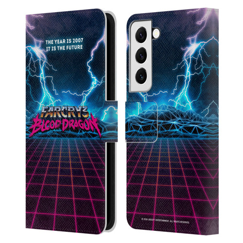 Far Cry 3 Blood Dragon Key Art Logo Leather Book Wallet Case Cover For Samsung Galaxy S22 5G