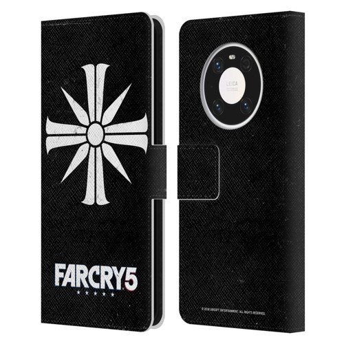 Far Cry 5 Key Art And Logo Distressed Look Cult Emblem Leather Book Wallet Case Cover For Huawei Mate 40 Pro 5G