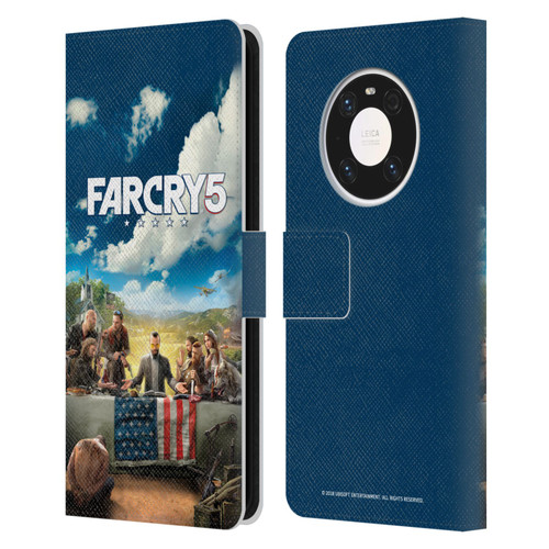 Far Cry 5 Key Art And Logo Main Leather Book Wallet Case Cover For Huawei Mate 40 Pro 5G