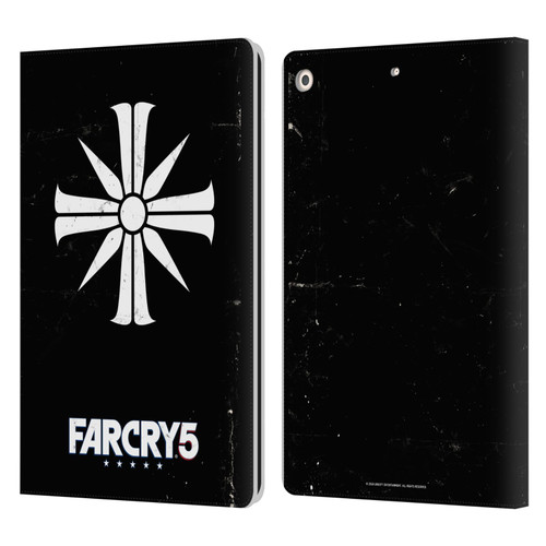 Far Cry 5 Key Art And Logo Distressed Look Cult Emblem Leather Book Wallet Case Cover For Apple iPad 10.2 2019/2020/2021