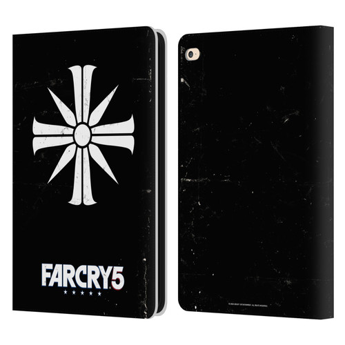 Far Cry 5 Key Art And Logo Distressed Look Cult Emblem Leather Book Wallet Case Cover For Apple iPad Air 2 (2014)