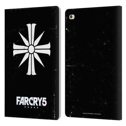 Far Cry 5 Key Art And Logo Distressed Look Cult Emblem Leather Book Wallet Case Cover For Apple iPad mini 4