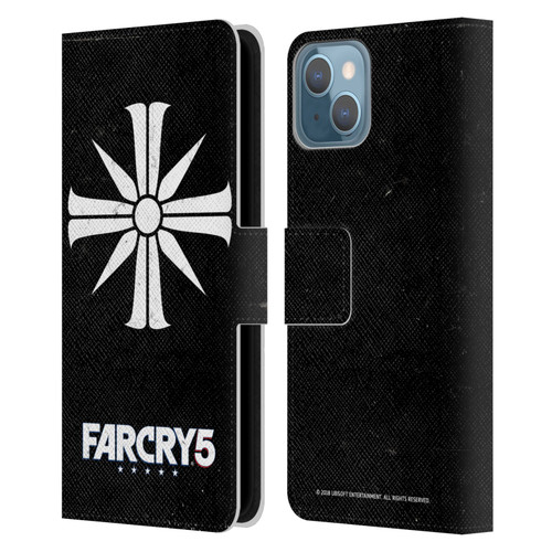 Far Cry 5 Key Art And Logo Distressed Look Cult Emblem Leather Book Wallet Case Cover For Apple iPhone 13