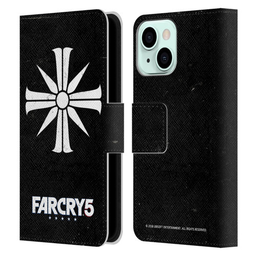 Far Cry 5 Key Art And Logo Distressed Look Cult Emblem Leather Book Wallet Case Cover For Apple iPhone 13 Mini