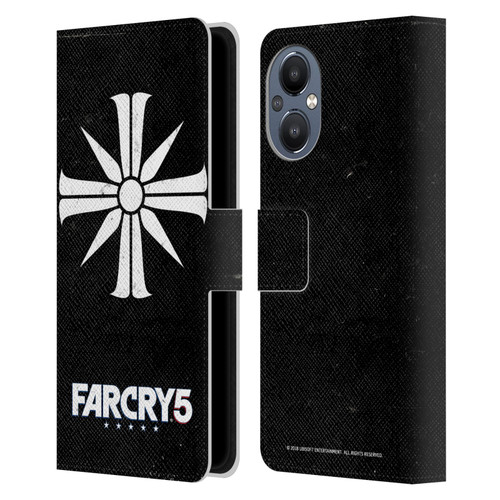 Far Cry 5 Key Art And Logo Distressed Look Cult Emblem Leather Book Wallet Case Cover For OnePlus Nord N20 5G