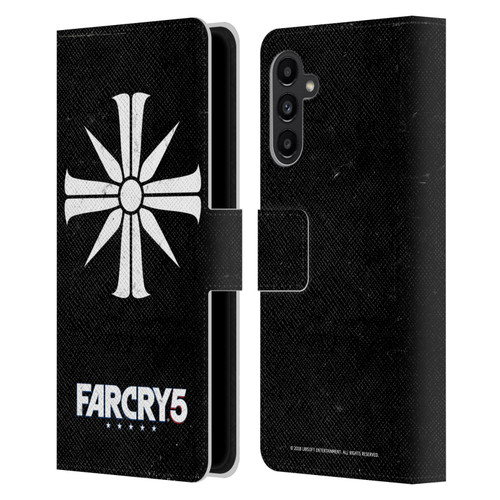 Far Cry 5 Key Art And Logo Distressed Look Cult Emblem Leather Book Wallet Case Cover For Samsung Galaxy A13 5G (2021)