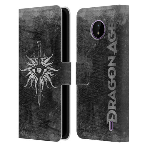 EA Bioware Dragon Age Heraldry Inquisition Distressed Leather Book Wallet Case Cover For Nokia C10 / C20
