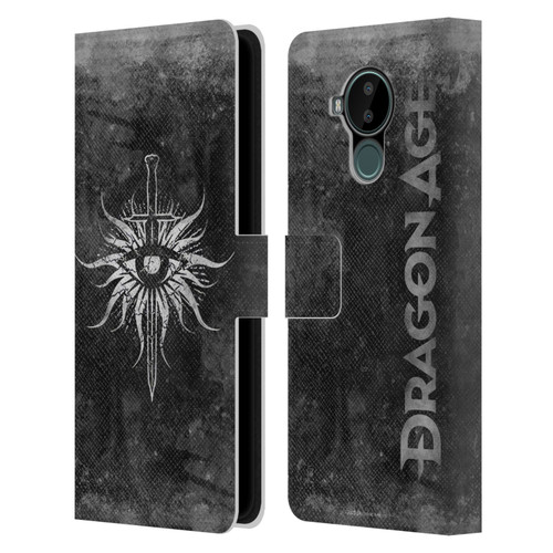 EA Bioware Dragon Age Heraldry Inquisition Distressed Leather Book Wallet Case Cover For Nokia C30