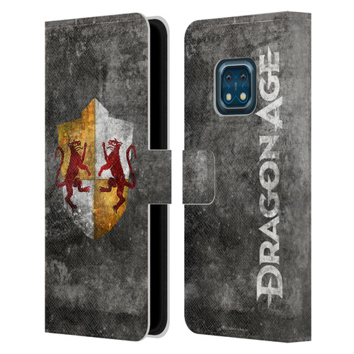 EA Bioware Dragon Age Heraldry Ferelden Distressed Leather Book Wallet Case Cover For Nokia XR20