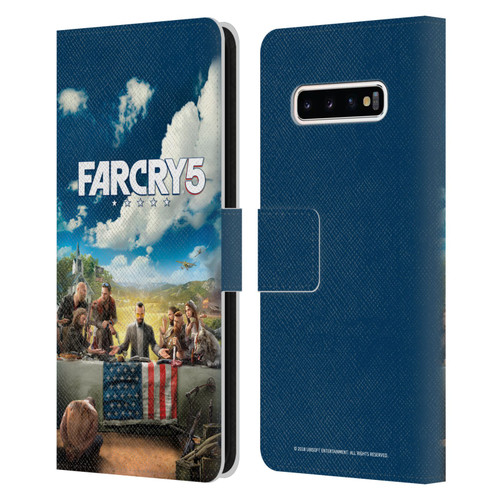 Far Cry 5 Key Art And Logo Main Leather Book Wallet Case Cover For Samsung Galaxy S10+ / S10 Plus