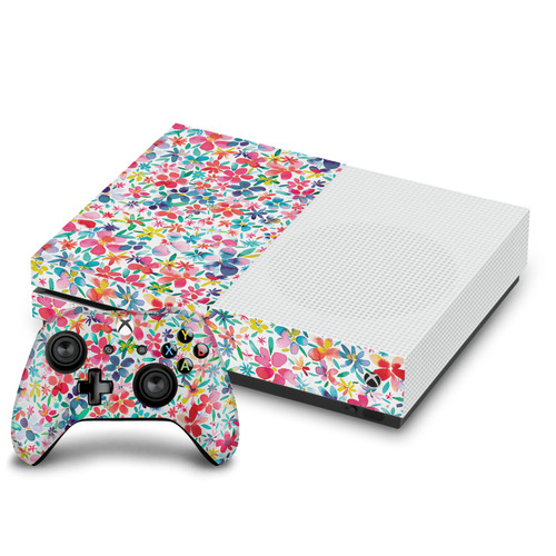 Ninola Art Mix Colorful Petals Spring Vinyl Sticker Skin Decal Cover for Microsoft One S Console & Controller
