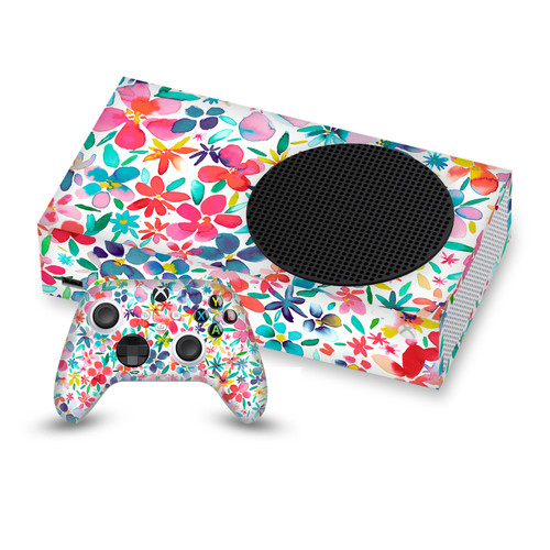 Ninola Art Mix Colorful Petals Spring Vinyl Sticker Skin Decal Cover for Microsoft Series S Console & Controller