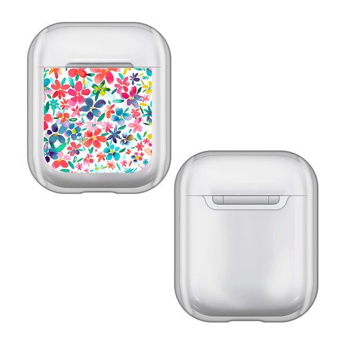 Ninola Assorted Colourful Petals Spring Clear Hard Crystal Cover Case for Apple AirPods 1 1st Gen / 2 2nd Gen Charging Case