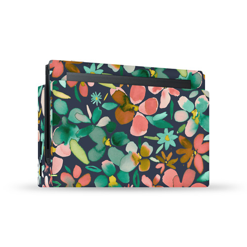 Ninola Assorted Colourful Petals Green Vinyl Sticker Skin Decal Cover for Nintendo Switch Console & Dock