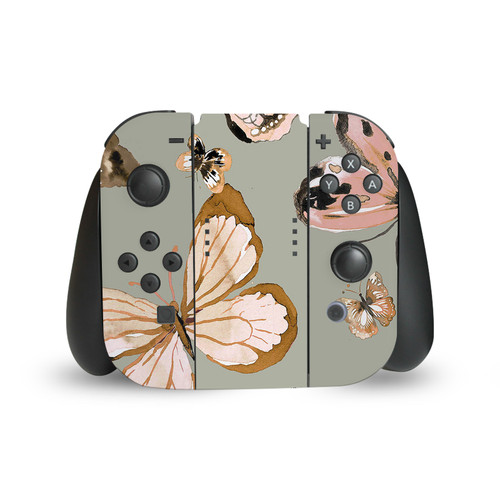 Ninola Assorted Butterflies Gold Green Vinyl Sticker Skin Decal Cover for Nintendo Switch Joy Controller