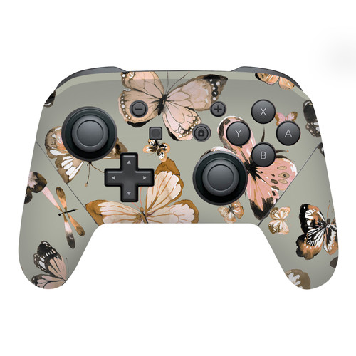 Ninola Assorted Butterflies Gold Green Vinyl Sticker Skin Decal Cover for Nintendo Switch Pro Controller
