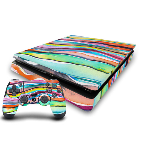 Ninola Assorted Agate Multi Layers Vinyl Sticker Skin Decal Cover for Sony PS4 Slim Console & Controller