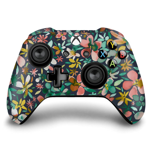 Ninola Assorted Colourful Petals Green Vinyl Sticker Skin Decal Cover for Microsoft Xbox One S / X Controller