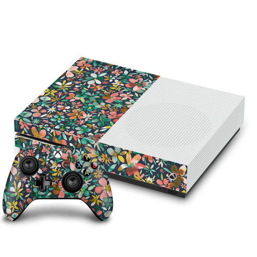 Ninola Assorted Colourful Petals Green Vinyl Sticker Skin Decal Cover for Microsoft One S Console & Controller