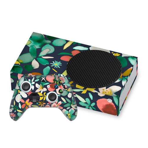 Ninola Assorted Colourful Petals Green Vinyl Sticker Skin Decal Cover for Microsoft Series S Console & Controller