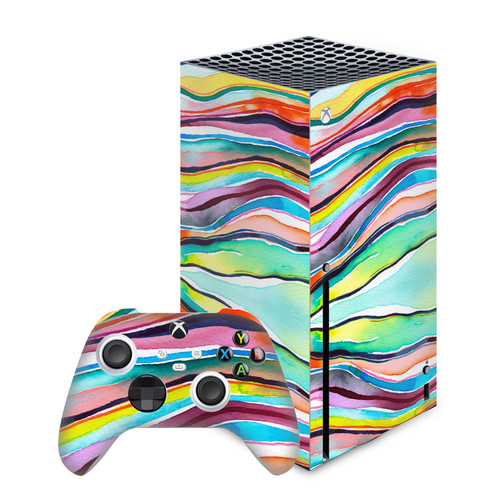 Ninola Assorted Agate Multi Layers Vinyl Sticker Skin Decal Cover for Microsoft Series X Console & Controller