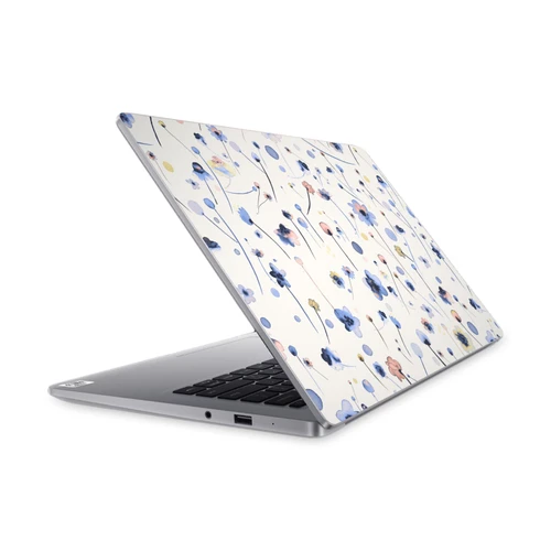 Ninola Floral Blue Soft Vinyl Sticker Skin Decal Cover for Xiaomi Mi NoteBook 14 (2020)