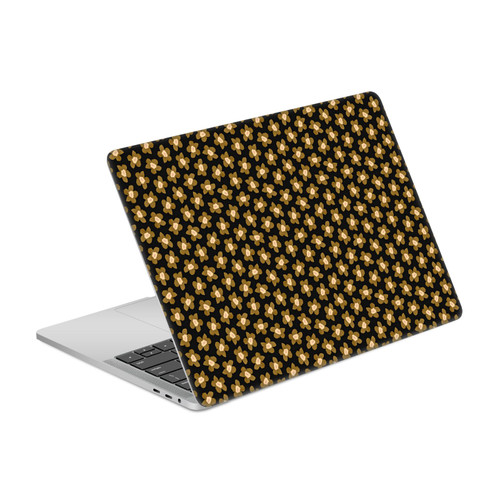 Ninola Floral Black Gold Vinyl Sticker Skin Decal Cover for Apple MacBook Pro 13" A2338