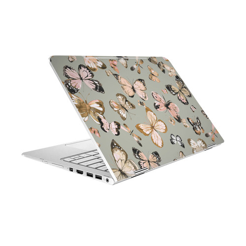 Ninola Floral 2 Butterflies Gold Green Vinyl Sticker Skin Decal Cover for HP Spectre Pro X360 G2