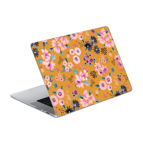 Ninola Floral 2 Flowers Mustard Vinyl Sticker Skin Decal Cover for Apple MacBook Pro 14" A2442