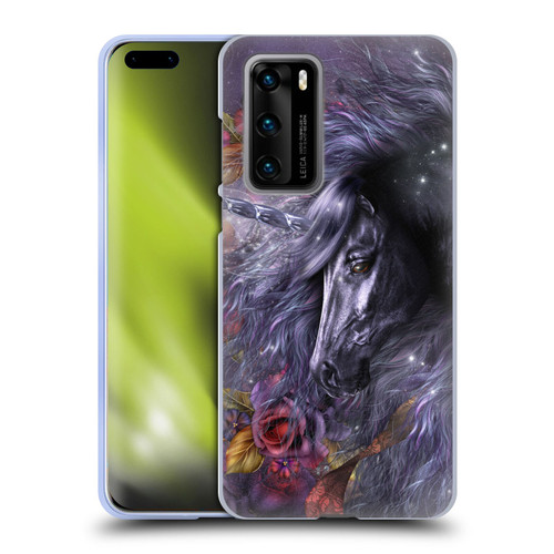 Laurie Prindle Fantasy Horse Blue Rose Unicorn Soft Gel Case for Huawei P40 5G
