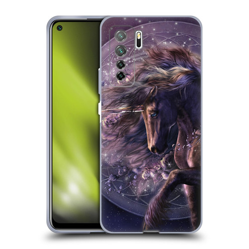 Laurie Prindle Fantasy Horse Chimera Black Rose Unicorn Soft Gel Case for Huawei Nova 7 SE/P40 Lite 5G