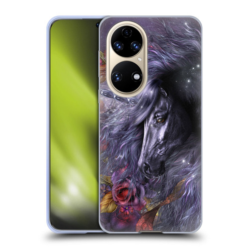 Laurie Prindle Fantasy Horse Blue Rose Unicorn Soft Gel Case for Huawei P50