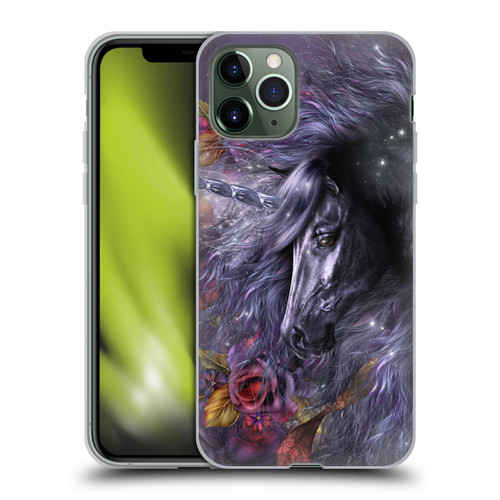 Laurie Prindle Fantasy Horse Blue Rose Unicorn Soft Gel Case for Apple iPhone 11 Pro
