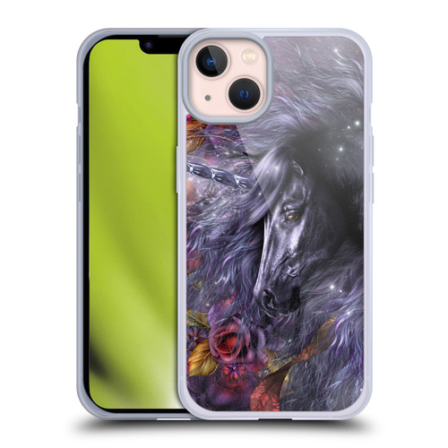 Laurie Prindle Fantasy Horse Blue Rose Unicorn Soft Gel Case for Apple iPhone 13
