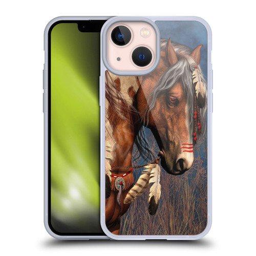 Laurie Prindle Fantasy Horse Native American War Pony Soft Gel Case for Apple iPhone 13 Mini