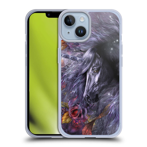 Laurie Prindle Fantasy Horse Blue Rose Unicorn Soft Gel Case for Apple iPhone 14