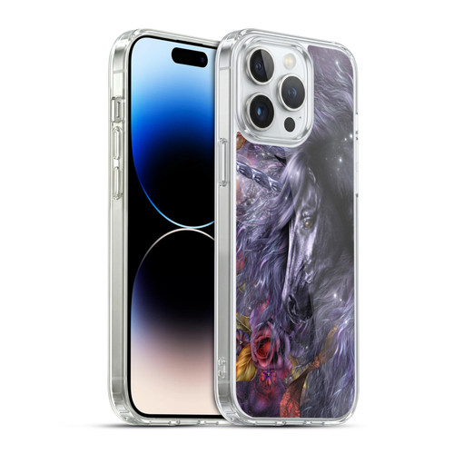Laurie Prindle Fantasy Horse Blue Rose Unicorn Soft Gel Case for Apple iPhone 14 Pro Max & MagSafe
