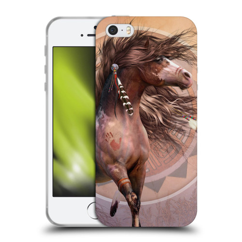 Laurie Prindle Fantasy Horse Spirit Warrior Soft Gel Case for Apple iPhone 5 / 5s / iPhone SE 2016